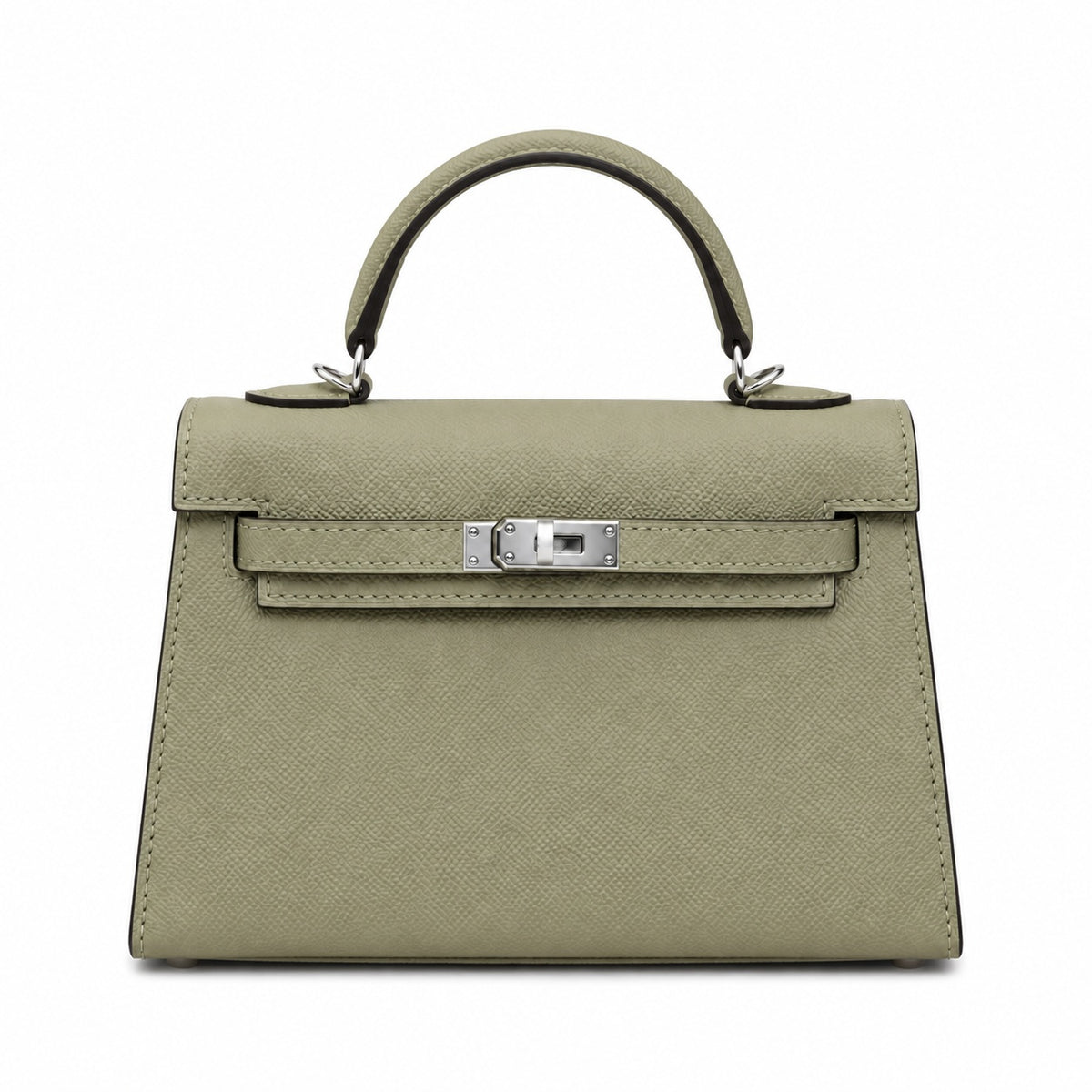 Mini Kelly II Sellier 19cm & 22cm Sauge Epsom Leather Palladium Hardware — Elegant Compact Carry Style