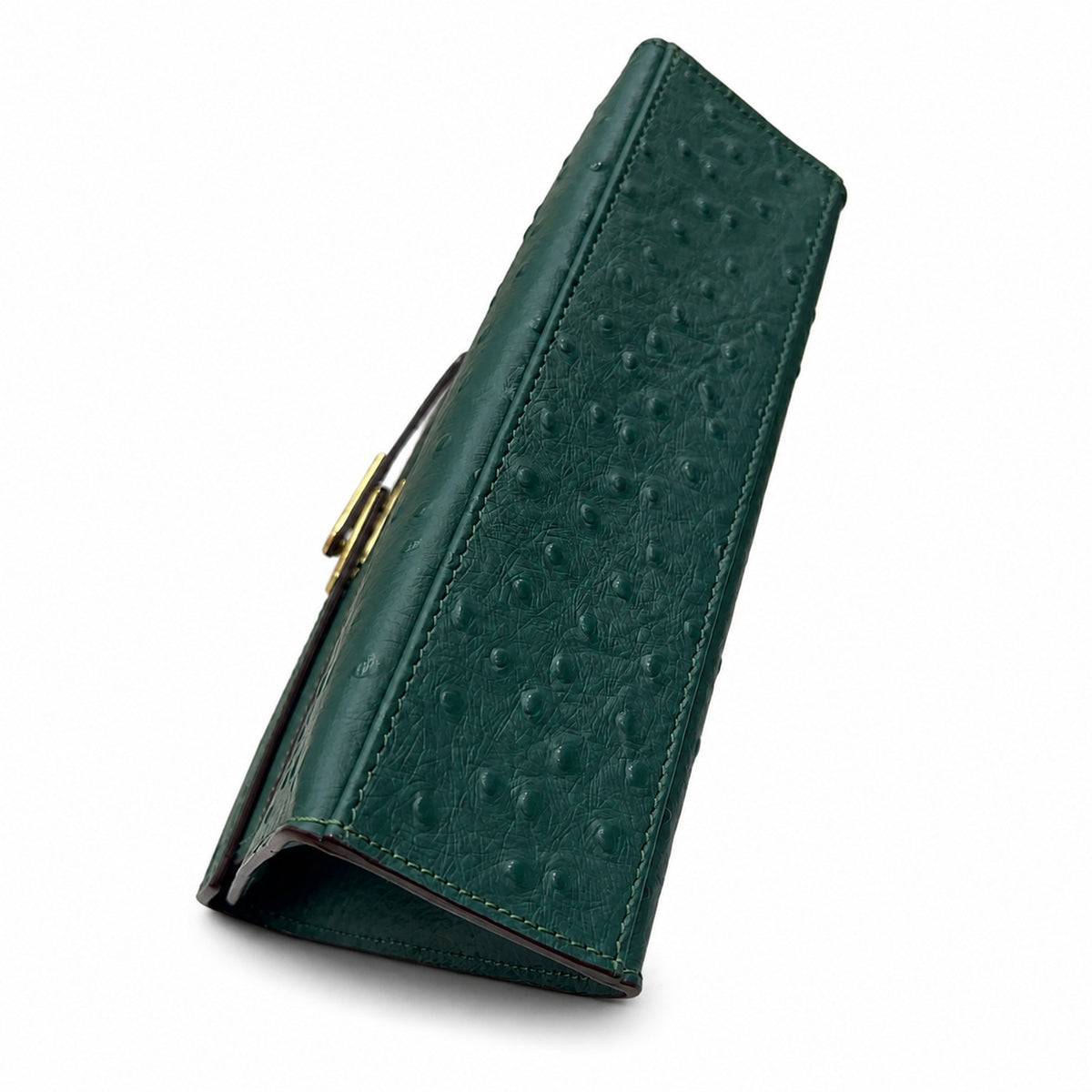 Mini Kelly II Sellier 19cm & 22cm Vert Fonce Ostrich Leather Gold Hardware — Sophisticated Small-Scale Bag