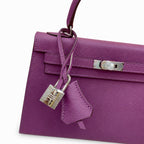 Kelly Sellier 25cm & 28cm Violine Epsom Leather Palladium Hardware Commute Shoulder — Timeless Top-Handle Design