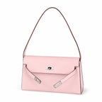 Kelly Elan 25x6.5x15cm Underarm Baguette Bag in Mauve Iris Purple with Silver Hardware — Distinctive Elongated Handbag