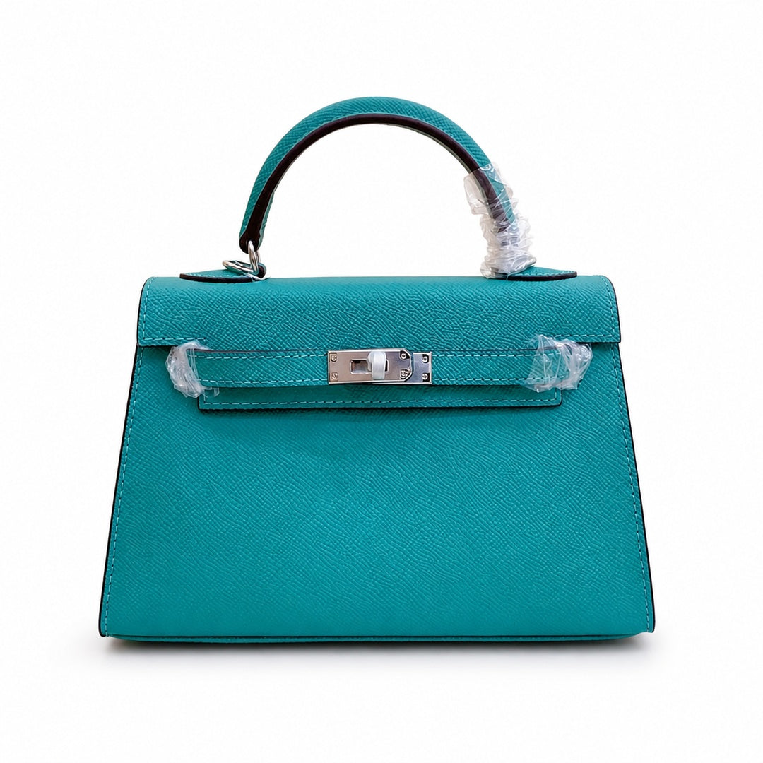 Mini Kelly II Sellier 19cm & 22cm Vert Jade Epsom Leather Palladium Hardware — Sophisticated Small-Scale Bag