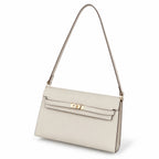 Kelly Elan 25x6.5x15cm Underarm Baguette Bag in Off White with Gold Hardware — Versatile Underarm Carry Style