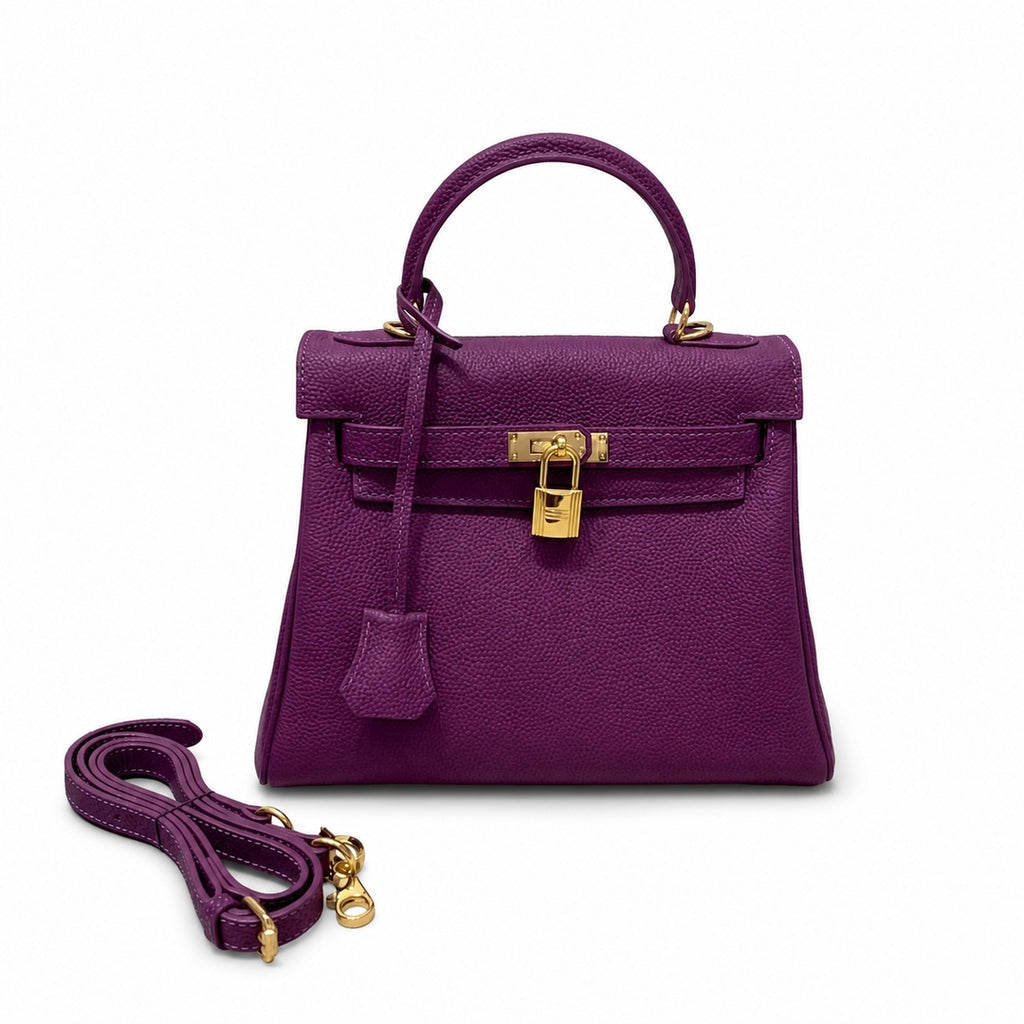 Kelly Sellier 20cm & 25cm & 28cm Anémone Togo Leather Gold Hardware — Distinctive Hand-Carry Bag