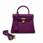 Kelly Sellier 20cm & 25cm & 28cm Anémone Togo Leather Gold Hardware — Distinctive Hand-Carry Bag
