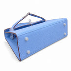 Mini Kelly II Sellier 19cm & 22cm Bleu Brume Epsom Leather Palladium Hardware — Elegant Compact Carry Style
