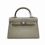 Mini Kelly II Sellier 19cm & 22cm Sauge Epsom Leather Palladium Hardware — Elegant Compact Carry Style