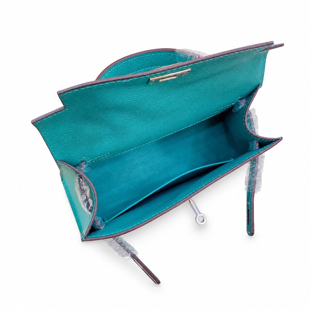 Mini Kelly II Sellier 19cm & 22cm Vert Jade Epsom Leather Palladium Hardware — Sophisticated Small-Scale Bag