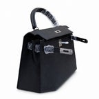 Kelly Sellier 25cm & 28cm Noir Epsom Leather Palladium Hardware Women Luxury — Distinctive Hand-Carry Bag