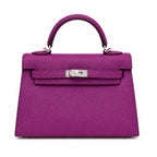 Mini Kelly II Sellier 19cm & 22cm Violet Epsom Leather Palladium Hardware — Compact Top-Handle Bag