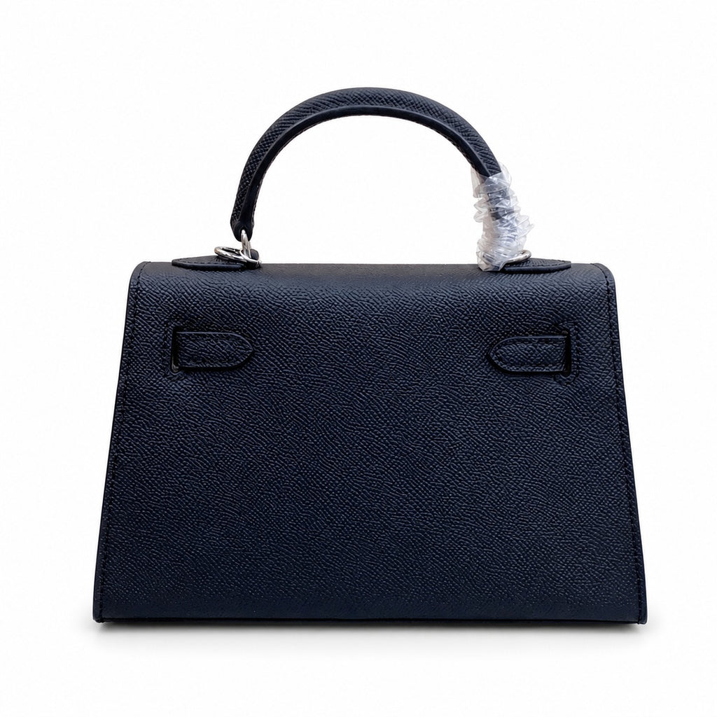 Mini Kelly II Sellier 19cm & 22cm Noir Epsom Leather Palladium Hardware — Refined Mini Handbag