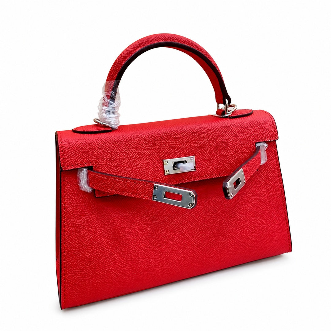 Mini Kelly II Sellier 19cm & 22cm Rouge Casaque Epsom Leather Palladium Hardware — Elegant Compact Carry Style