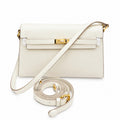 Kelly Elan 25x6.5x15cm Underarm Baguette Bag in Off White with Gold Hardware — Versatile Underarm Carry Style