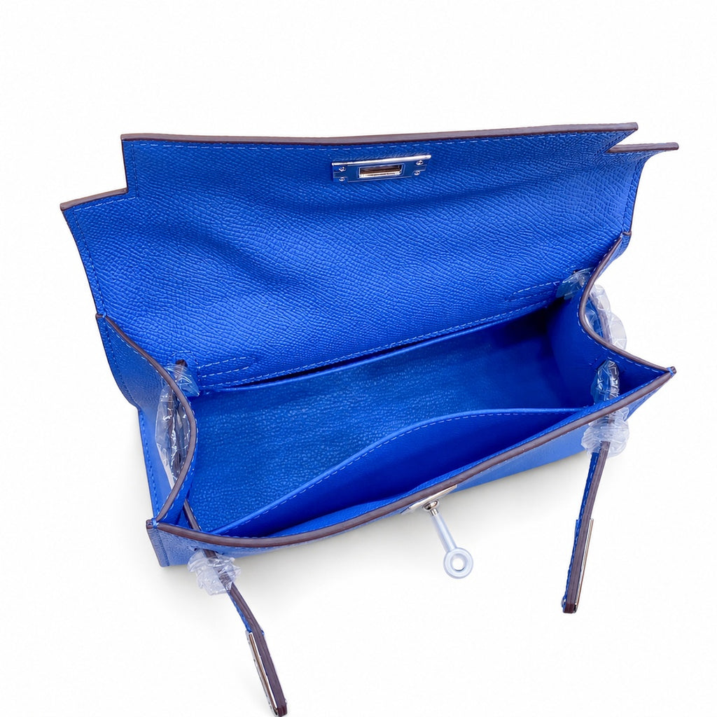 Mini Kelly II 19cm Epsom Leather with Palladium Hardware — Polished Compact Handbag