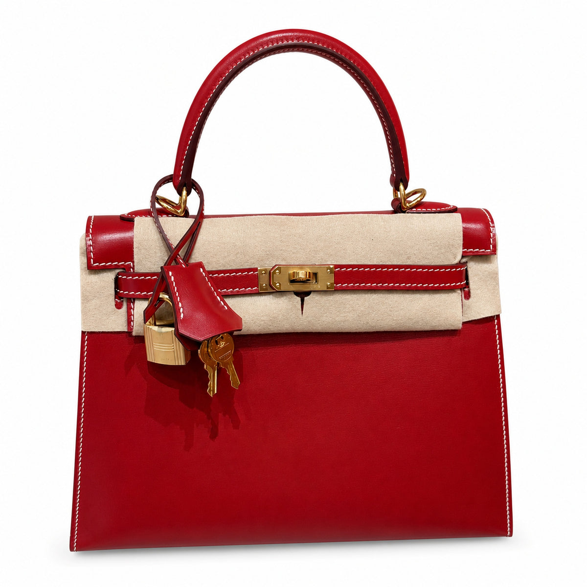 Kelly 7cm with Gold Buckle Handmade — Distinctive Hand-Carry Bag