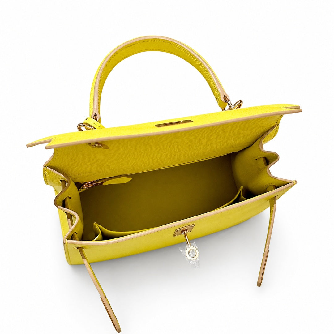 Kelly 7cm with Gold Buckle Handmade — Timeless Top-Handle Design
