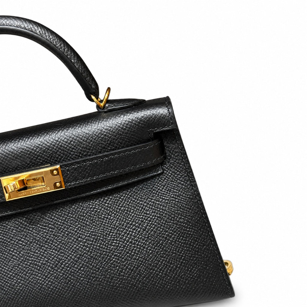 Mini Kelly II 5.5cm Epsom Leather with Gold Buckle — Distinctive Petite Bag