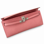 Kelly cut 31 clutch Epsom Milkshake Powder Silver Buckle — Versatile Flat Handbag