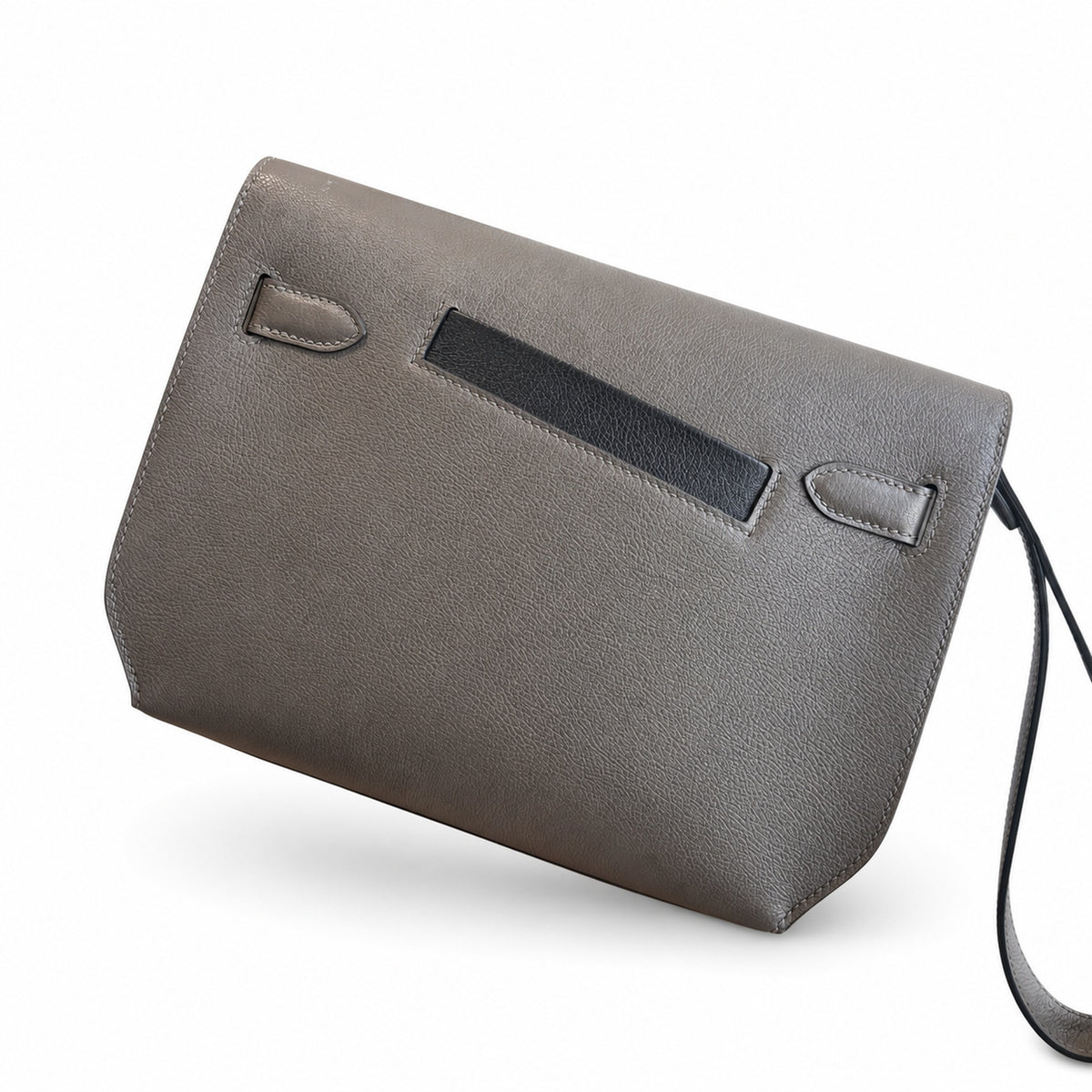 Kelly Depeches 25cm Evercolor Leather with Shoulder Strap — Convertible Clutch