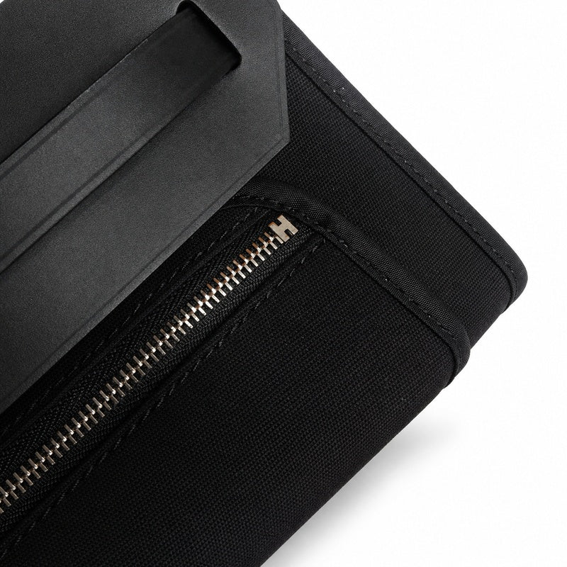 Refined Saddle-Inspired Carry Design: Herbag 31cm Saddle-Inspired Canvas Body with Leather Handle and Shoulder Strap