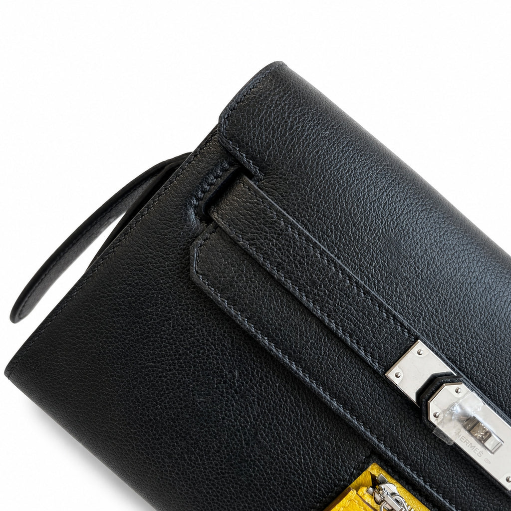 Kelly Depeches 25cm Evercolor Leather with Shoulder Strap — Refined Shoulder-Strap Clutch