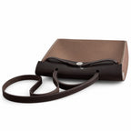 Herbag 31cm Saddle-Inspired Canvas Body with Leather Handle and Shoulder Strap — Classic Canvas Body and Leather Straps