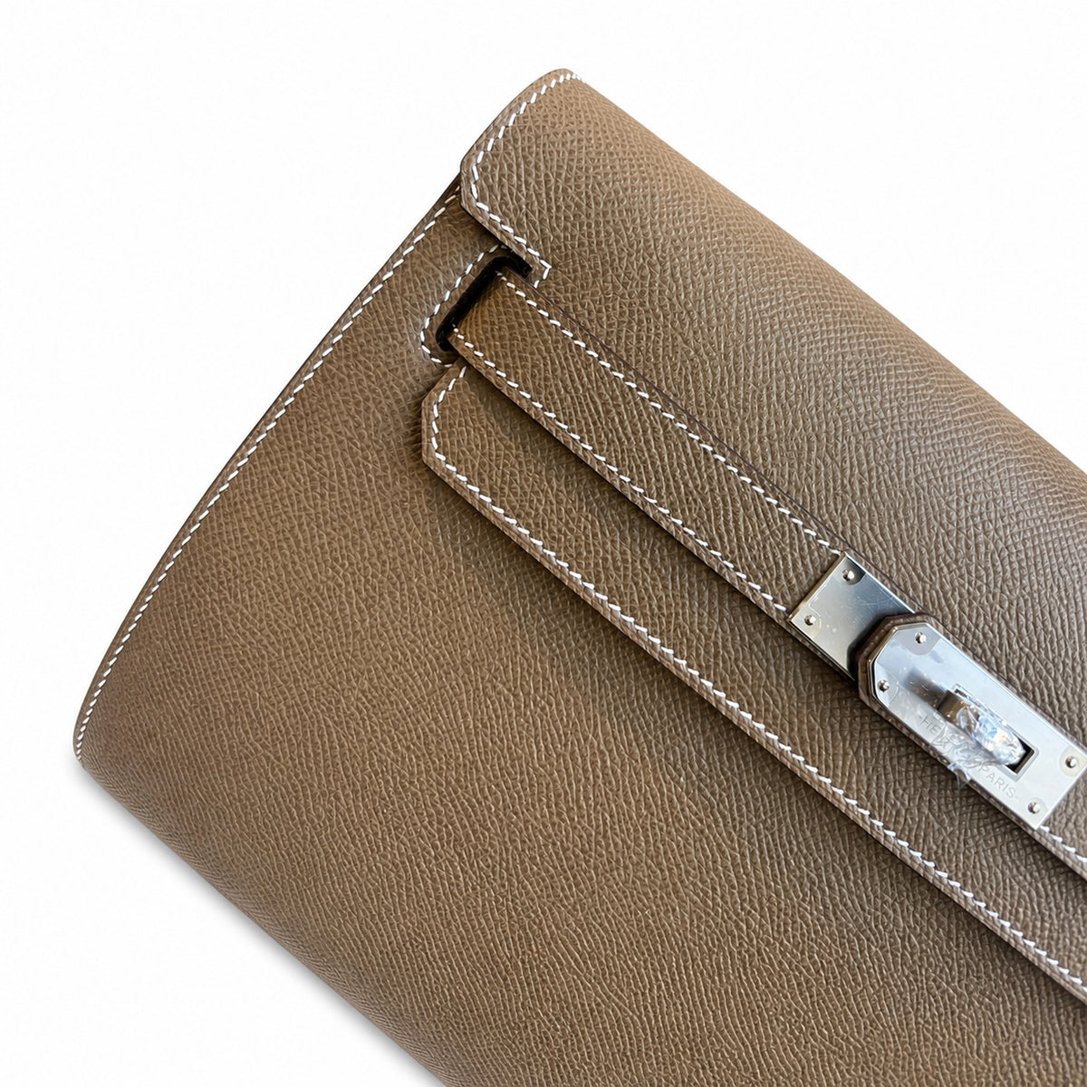 Streamlined Clutch Bag: Kelly Depeches 25cm Epsom Leather with Shoulder Strap