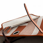 Herbag 31cm Saddle-Inspired Canvas Body with Leather Handle and Shoulder Strap — Polished Canvas-and-Leather Shoulder Style