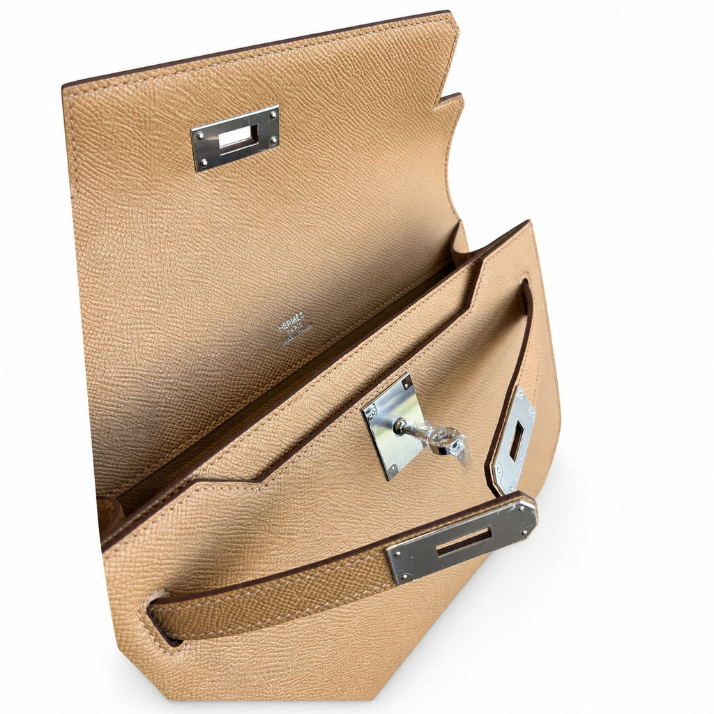 Kelly Depeches 25cm Epsom Leather with Shoulder Strap — Streamlined Clutch Bag