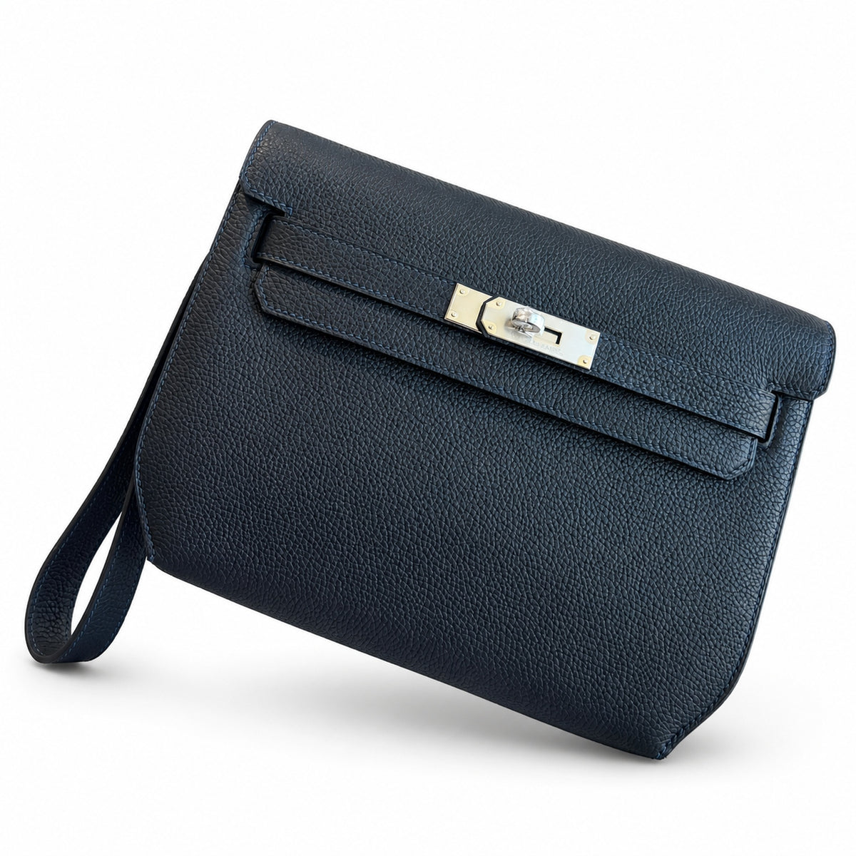 Convertible Clutch: Kelly Depeches 25cm Togo Leather with Shoulder Strap