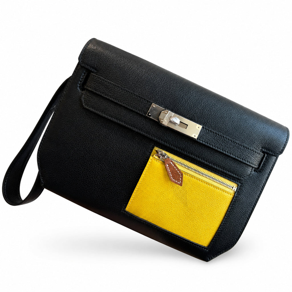 Kelly Depeches 25cm Evercolor Leather with Shoulder Strap — Refined Shoulder-Strap Clutch
