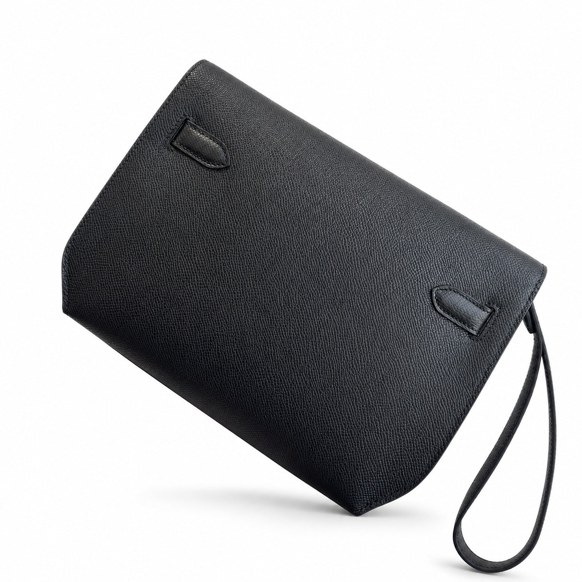 Kelly Depeches 25cm Epsom Leather with Shoulder Strap — Elegant Crossbody-Ready Clutch