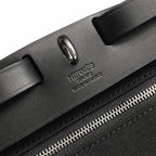 Refined Saddle-Inspired Carry Design: Herbag 31cm Saddle-Inspired Canvas Body with Leather Handle and Shoulder Strap