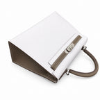 Kelly 25cm in Elephant Gray Epsom Leather Handmade — Refined Top-Handle Bag