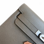 Kelly Depeches 25cm Evercolor Leather with Shoulder Strap — Convertible Clutch