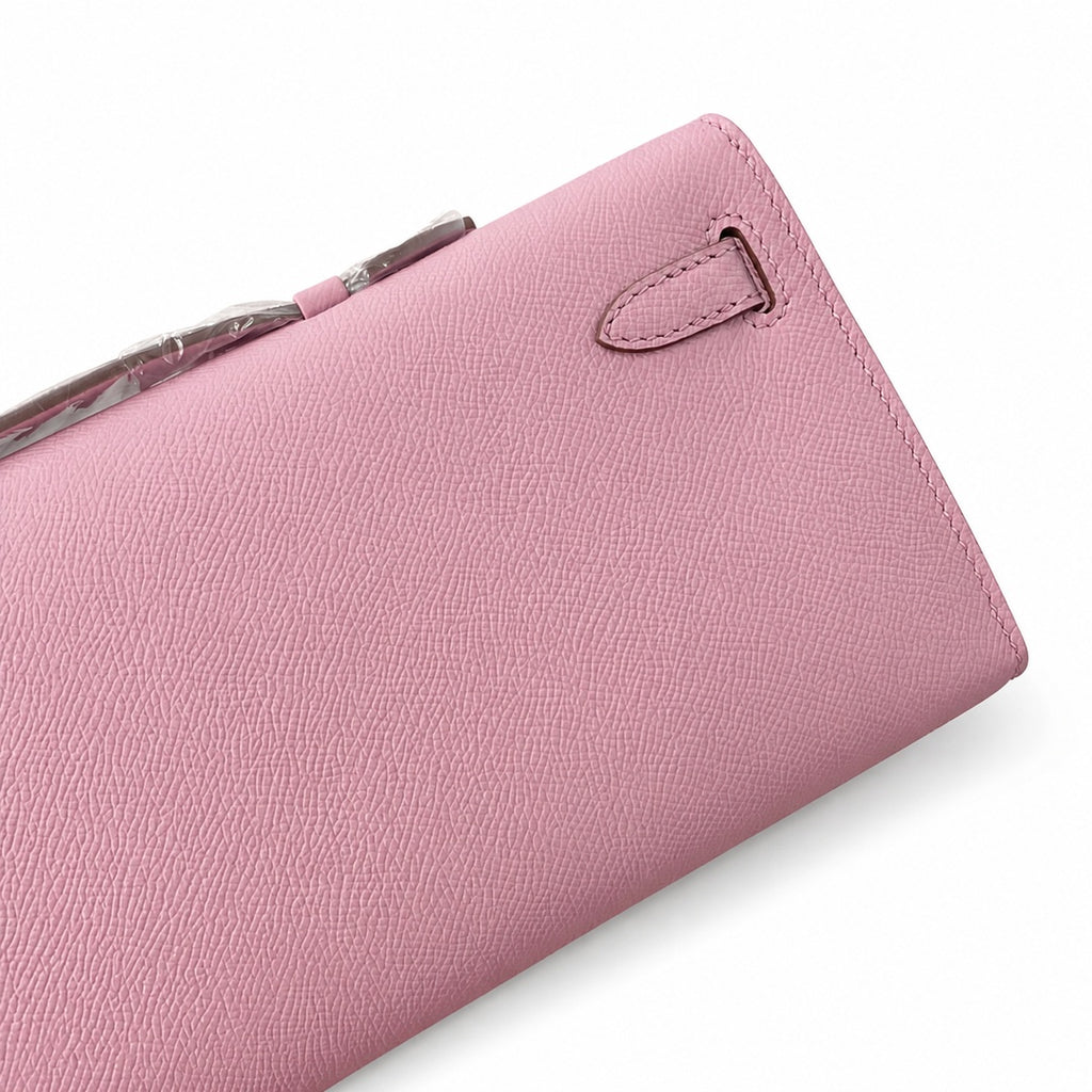 Kelly cut 31 handbag Epsom mallow purple Gold Buckle — Sophisticated Evening Clutch