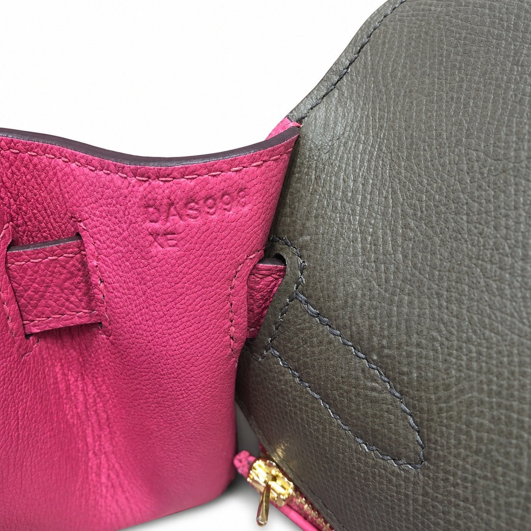 Kelly 28cm in Elephant Gray Epsom Leather Handmade — Distinctive Hand-Carry Bag