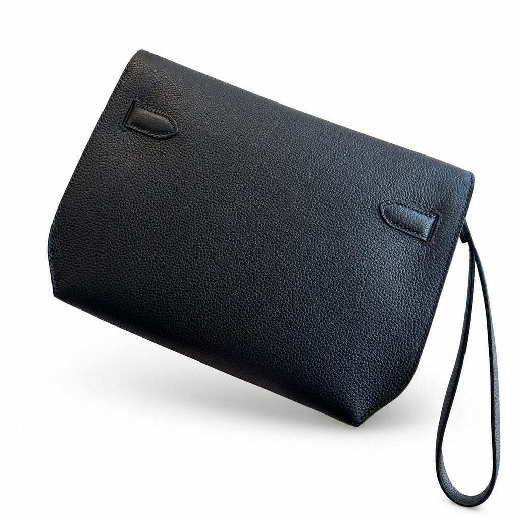 Kelly Depeches 25cm Togo Leather with Shoulder Strap — Refined Shoulder-Strap Clutch