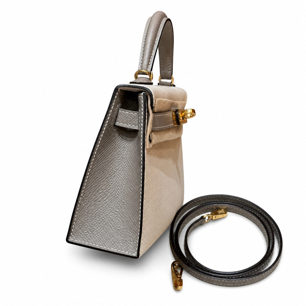 Mini Kelly II 5.5cm Epsom Leather with Gold Hardware — Timeless Mini Top-Handle Design