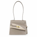 Kelly Desordre 20cm Sellier double-sided Epsom original palm print leather ck18 Elephant Gray Etoupe Gold Buckle GHw top hand sewing — Elegant Structured Carry Style