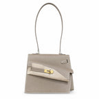 Kelly Desordre 20cm Sellier double-sided Epsom original palm print leather ck18 Elephant Gray Etoupe Gold Buckle GHw top hand sewing — Elegant Structured Carry Style