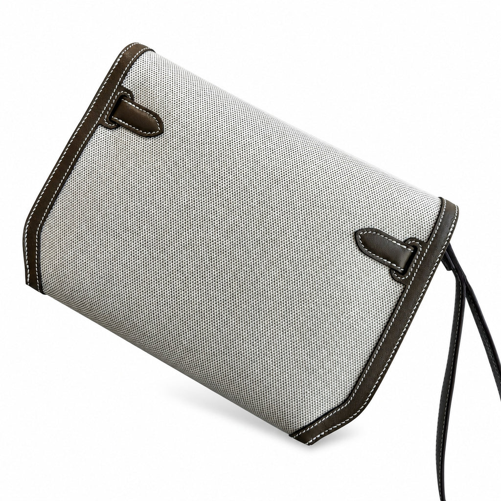 Kelly Depeches 25cm Swift Leather with Shoulder Strap — Sophisticated Compact Carry