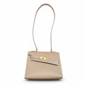Double-sided Kelly DESORDRE original Epsom Leather etoupe gray Elephant Gray order — Polished Two-Sided Top-Handle Bag