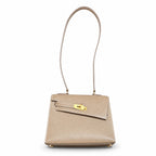 Double-sided Kelly DESORDRE original Epsom Leather etoupe gray Elephant Gray order — Polished Two-Sided Top-Handle Bag