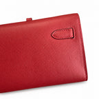 Versatile Flat Handbag: Kelly Cut 31 Clutch Epsom Leather Red