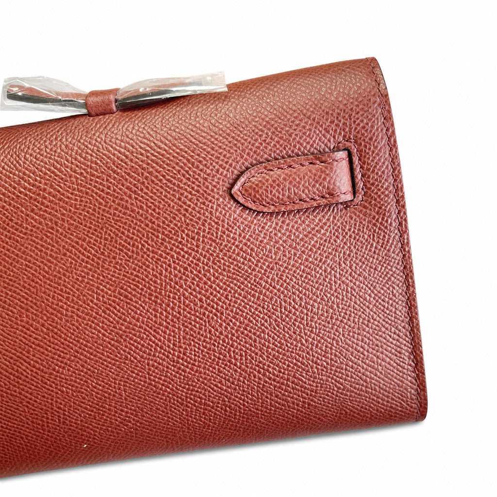 Streamlined Evening Bag: Kelly Cut 31 Clutch Epsom Leather Burgundy