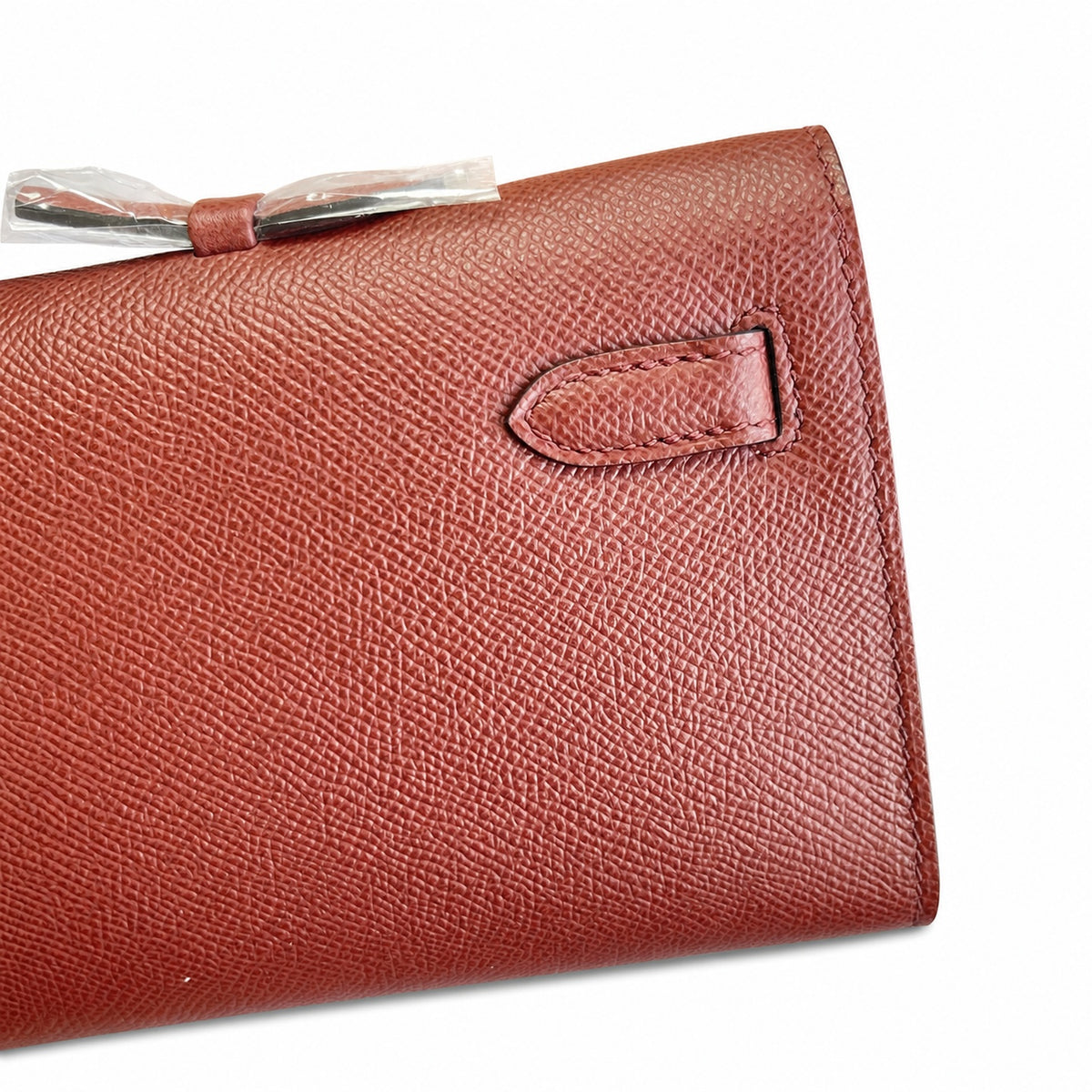 Streamlined Evening Bag: Kelly Cut 31 Clutch Epsom Leather Burgundy