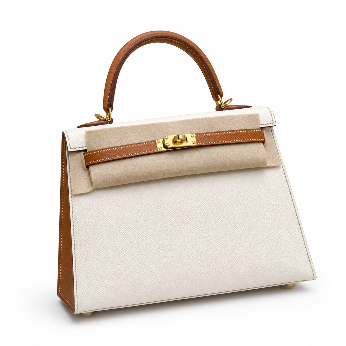 Epsom Kelly 25cm Double-Tone — Small Structured Carry Style