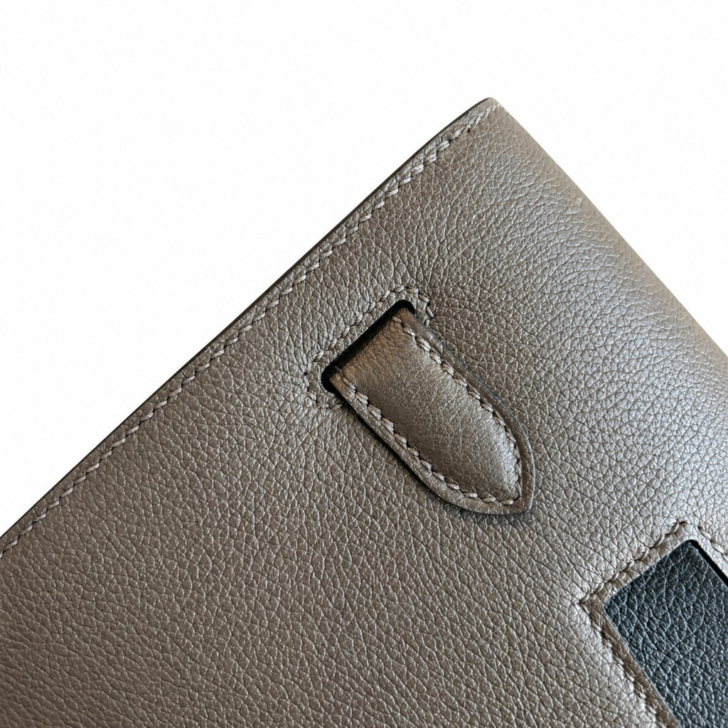 Kelly Depeches 25cm Evercolor Leather with Shoulder Strap — Convertible Clutch