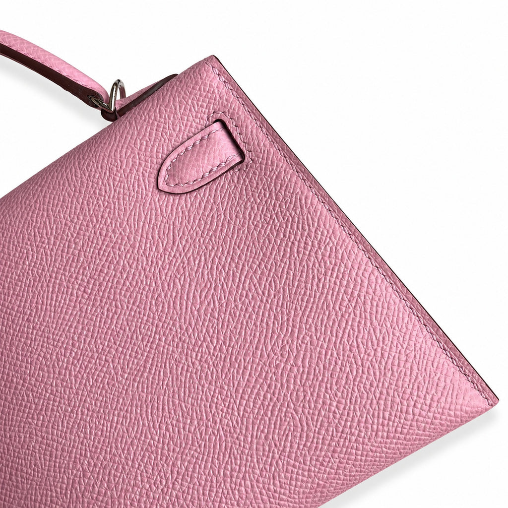 Mini Kelly II 19cm Epsom Leather, mallow purple, Silver Buckle — Versatile Mini Carry Design
