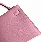Mini Kelly II 19cm Epsom Leather, mallow purple, Silver Buckle — Versatile Mini Carry Design